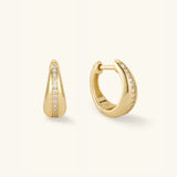 Teardrop Diamond Huggies