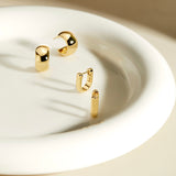 Gold Filled Dome Hoops