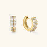 4 Row Pave Hoops