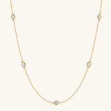 Gold Filled 5 Diamond Necklace