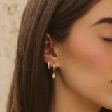 Gold Filled Diamond Drop Hoops