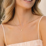 Gold Filled Diamond Bezel Necklace