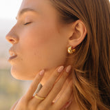 Gold Filled Dome Hoops