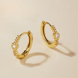 Gold Filled Bezel Huggies