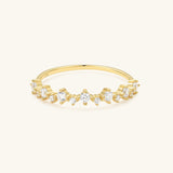 Cluster Half Eternity Ring