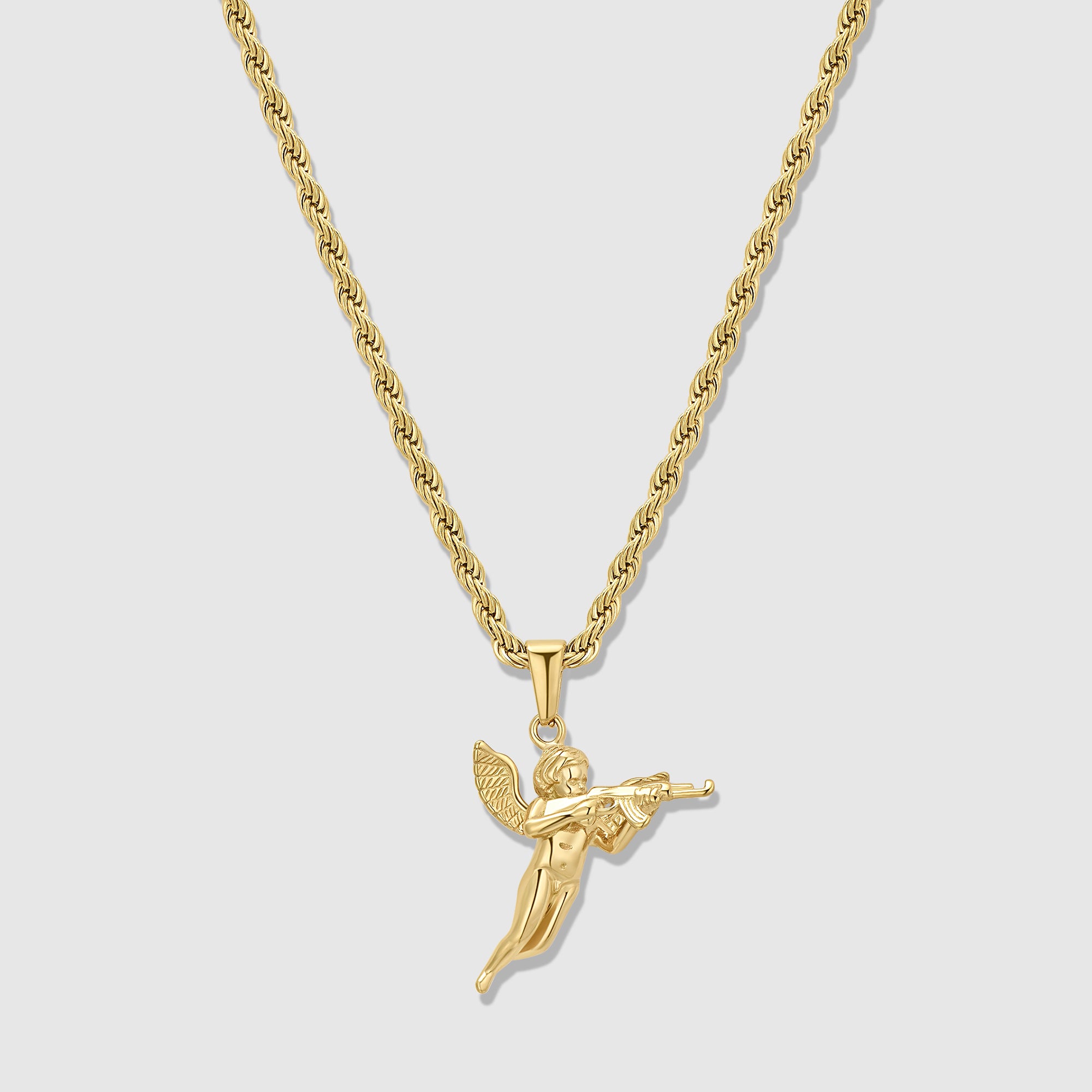 Cupid Pendant Necklace – Heart Made of Gold