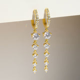 5 Diamond Drop Hoops