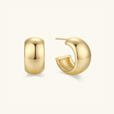 Gold Filled Dome Hoops