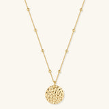 Gold Filled Hammered Coin Necklace