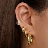 Round and Baguette Hoops