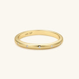 Gold Filled Gypsy-Set Diamond Band