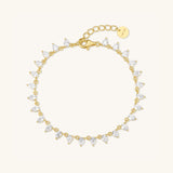 Gold Filled Pear Tennis Bracelet