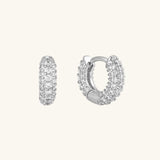 Pave Huggie Hoops
