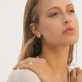 4 Row Pave Hoops