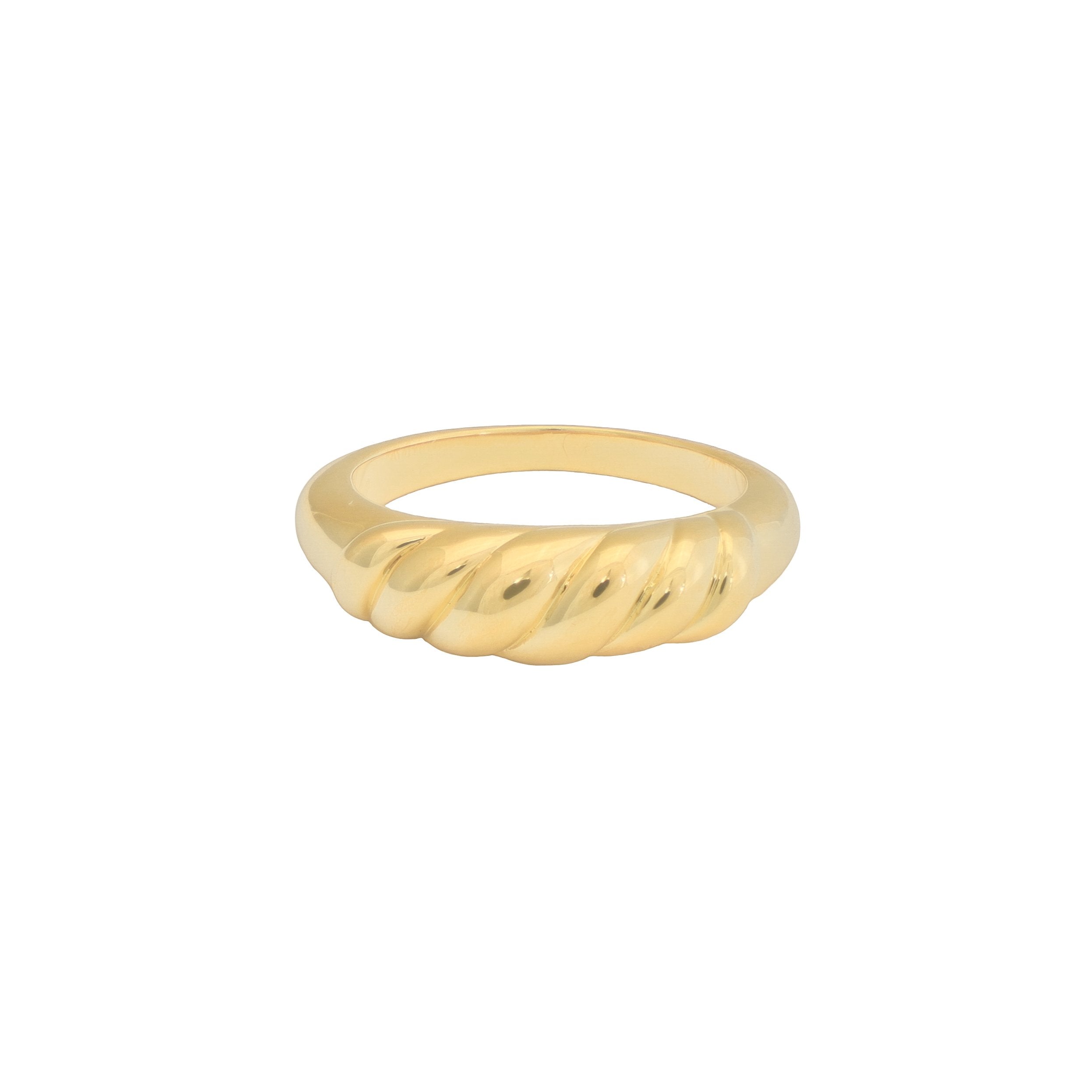 Croissant Ring – Heart Made of Gold