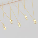Old English Letter Necklace (4376434278535)