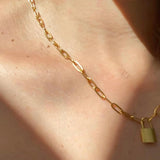 Large Lock Pendant Necklace