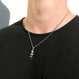 Large Rose Pendant Necklace