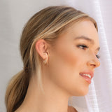 Small Pave Hoops