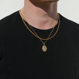 Saint Michael Pendant Gold Set