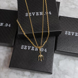 Neptune's Trident Pendant Silver Set