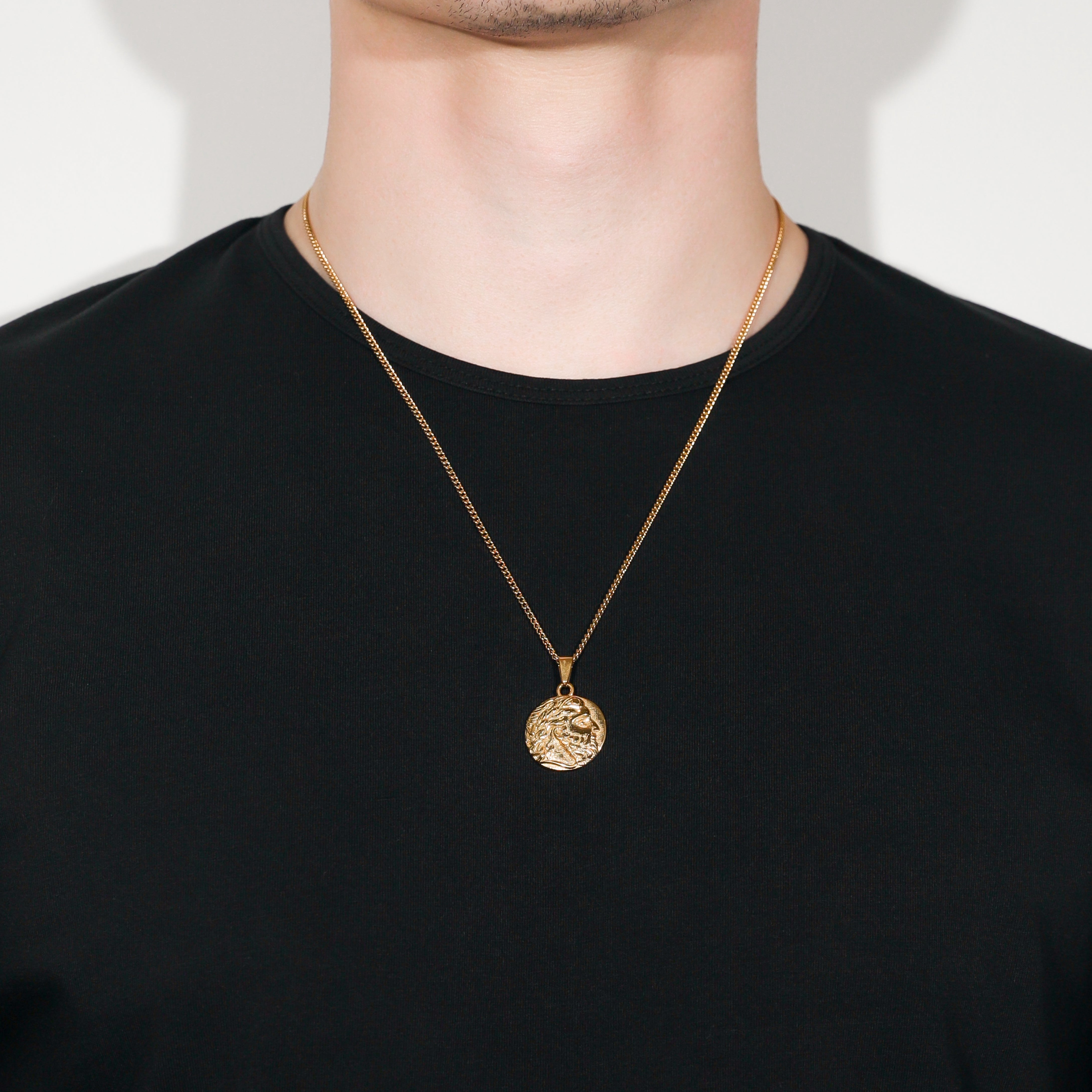 Mens coin pendant discount