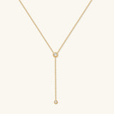 Lariat Bezel Necklace