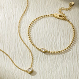 Gold Filled Diamond Oval Set