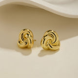 Gold Filled Love Knot Stud Earrings