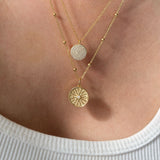Pave Disc Necklace