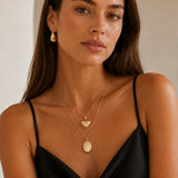Gold Filled Puffy Heart Necklace