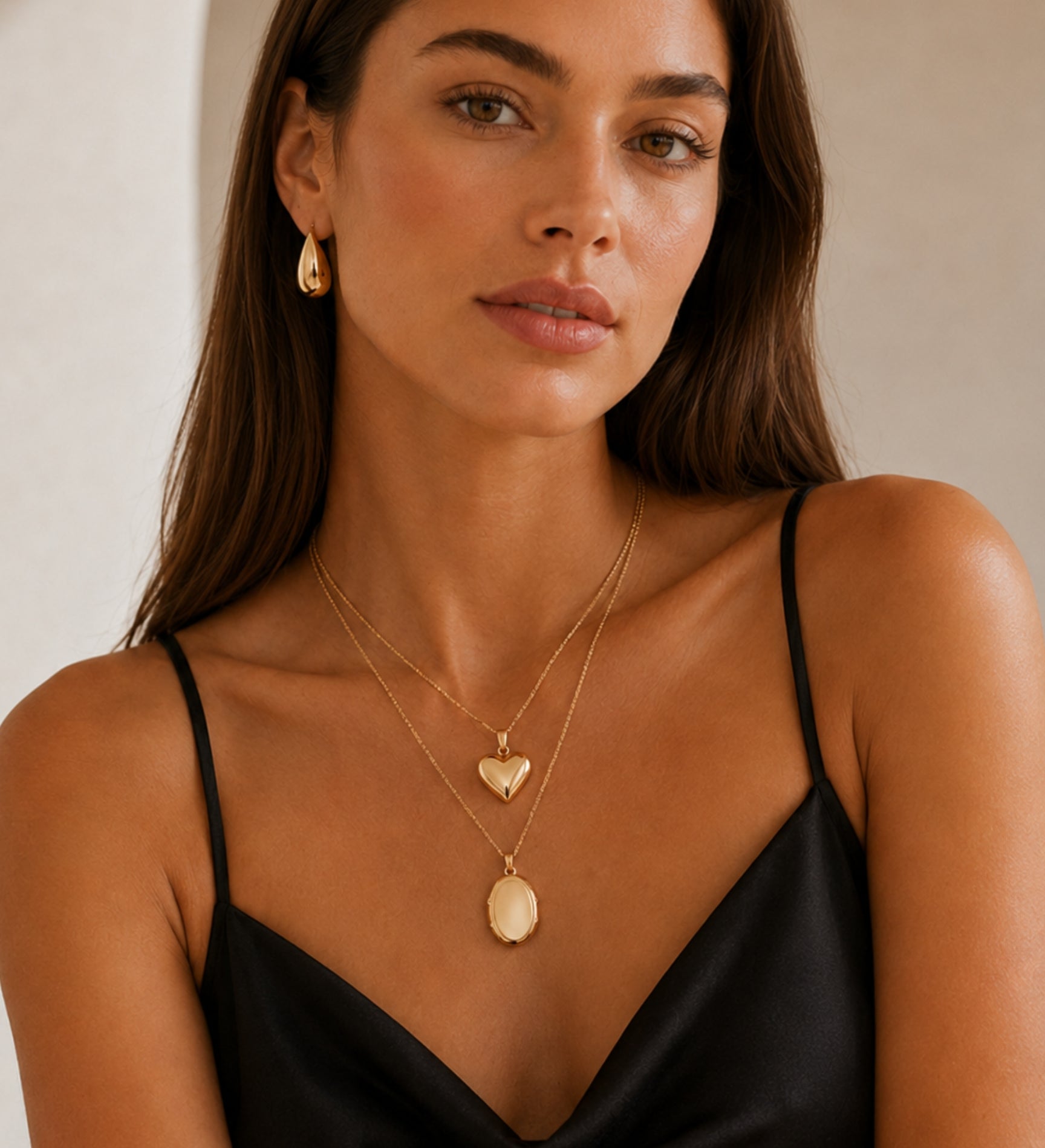 Gold Filled Puffy Heart Necklace