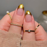 Gold Filled Bezel Stone Ring