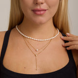 Lariat Bezel Necklace