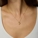 Gold Filled Puffy Heart Necklace
