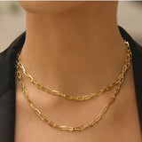 Gold Filled Bold Paperclip Chain