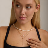 Lariat Bezel Necklace