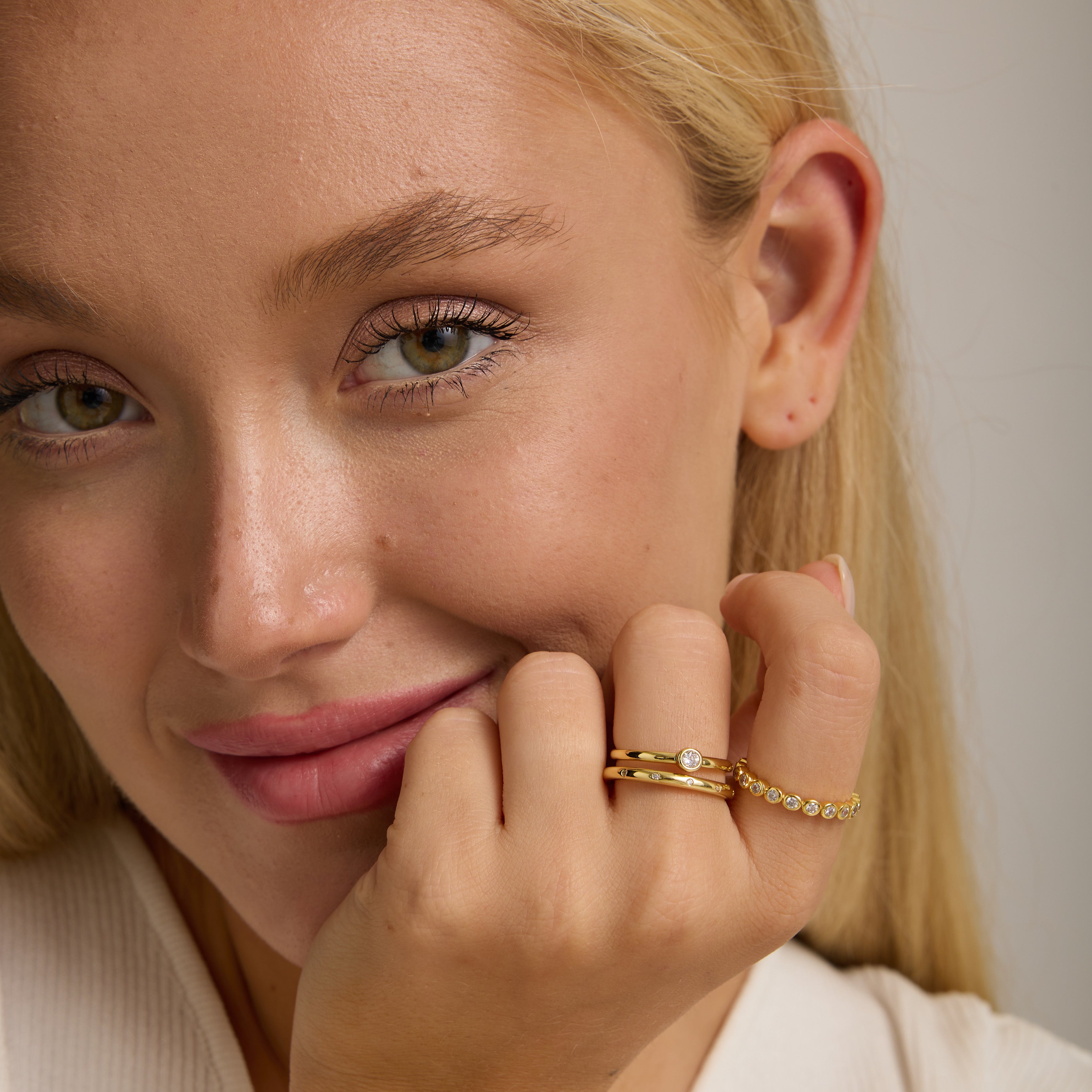 Gold Filled Gypsy-Set Diamond Band