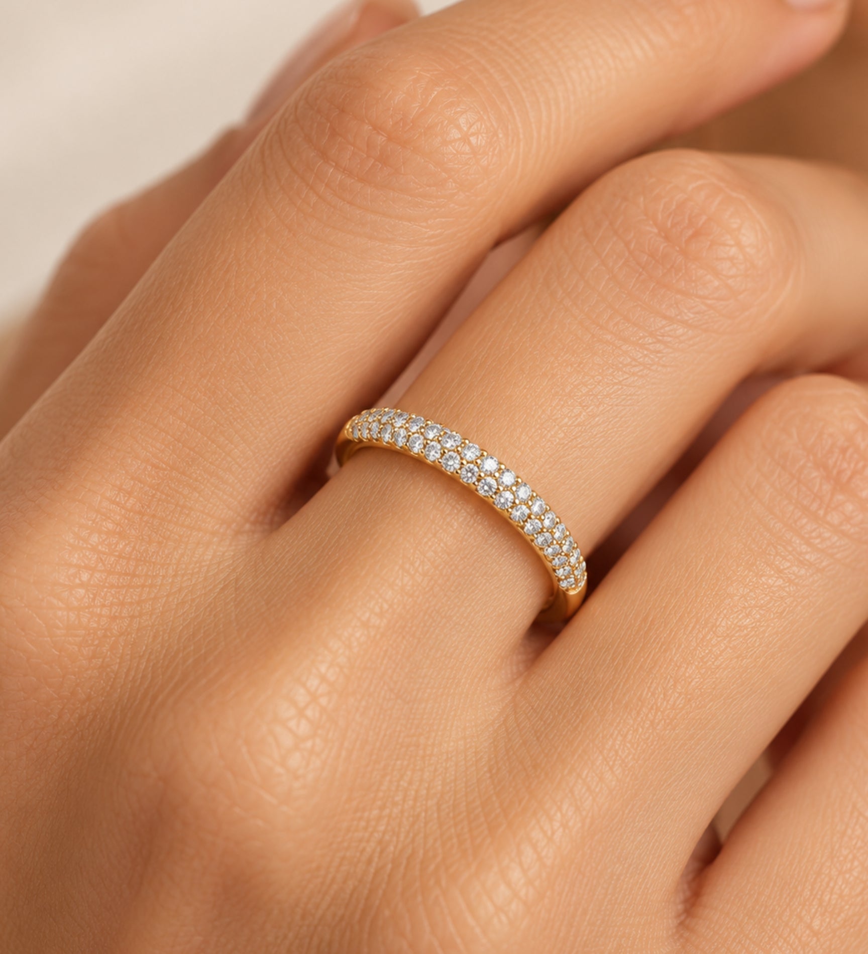 Pave Birthstone Band