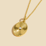 Gold Filled Oval + Satellite Necklace Set