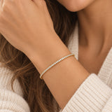 Gold Filled Thin Pave Cuff