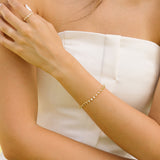 Gold Filled Pear Tennis Bracelet