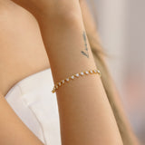 Gold Filled Pear Tennis Bracelet
