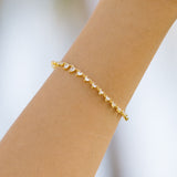 Gold Filled Pear Tennis Bracelet