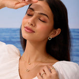 Pave Circle Stud Earrings