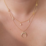Star Choker + Moon Necklace Set