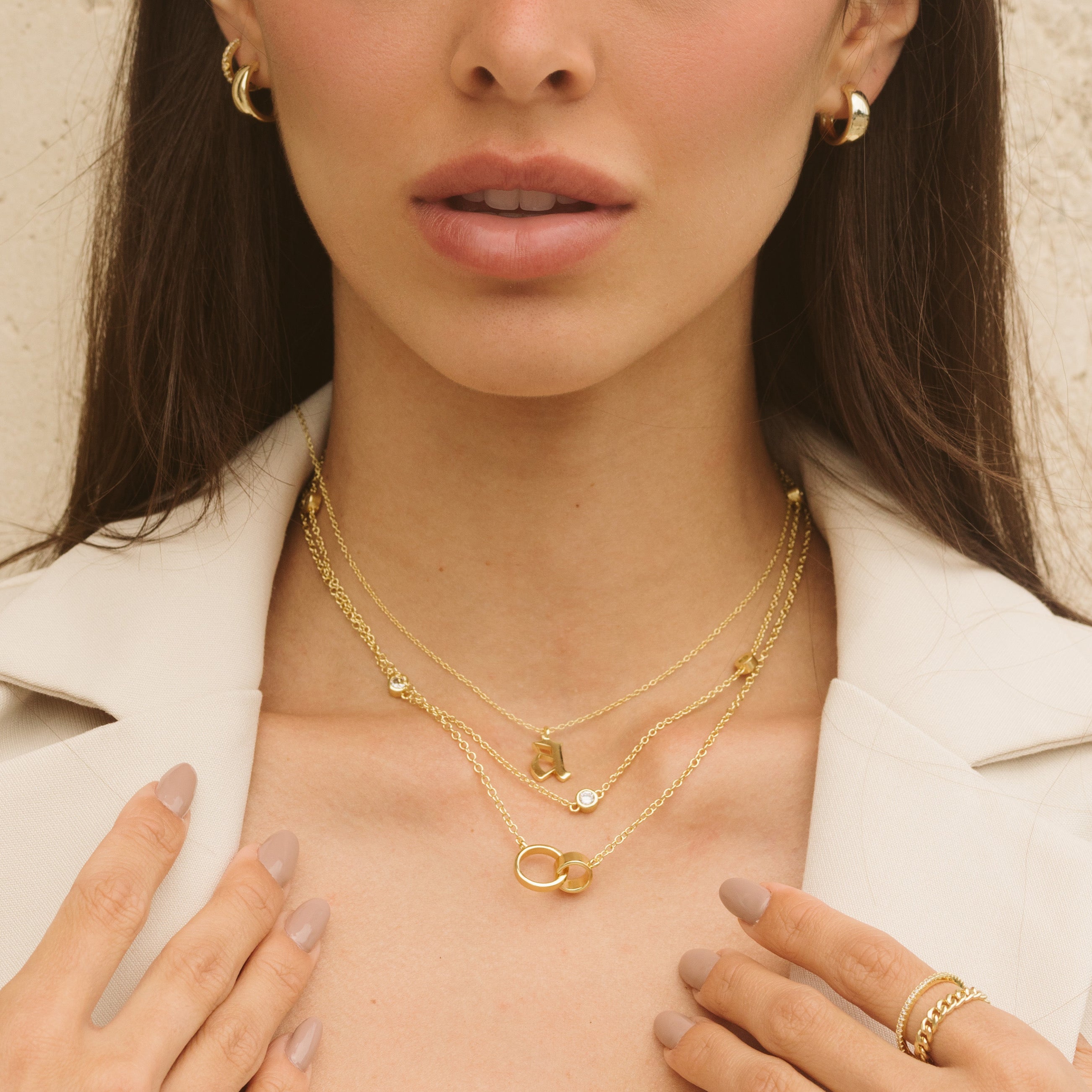 Gold Filled Interlocking Necklace