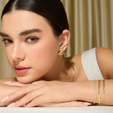 Gold Filled Love Knot Stud Earrings