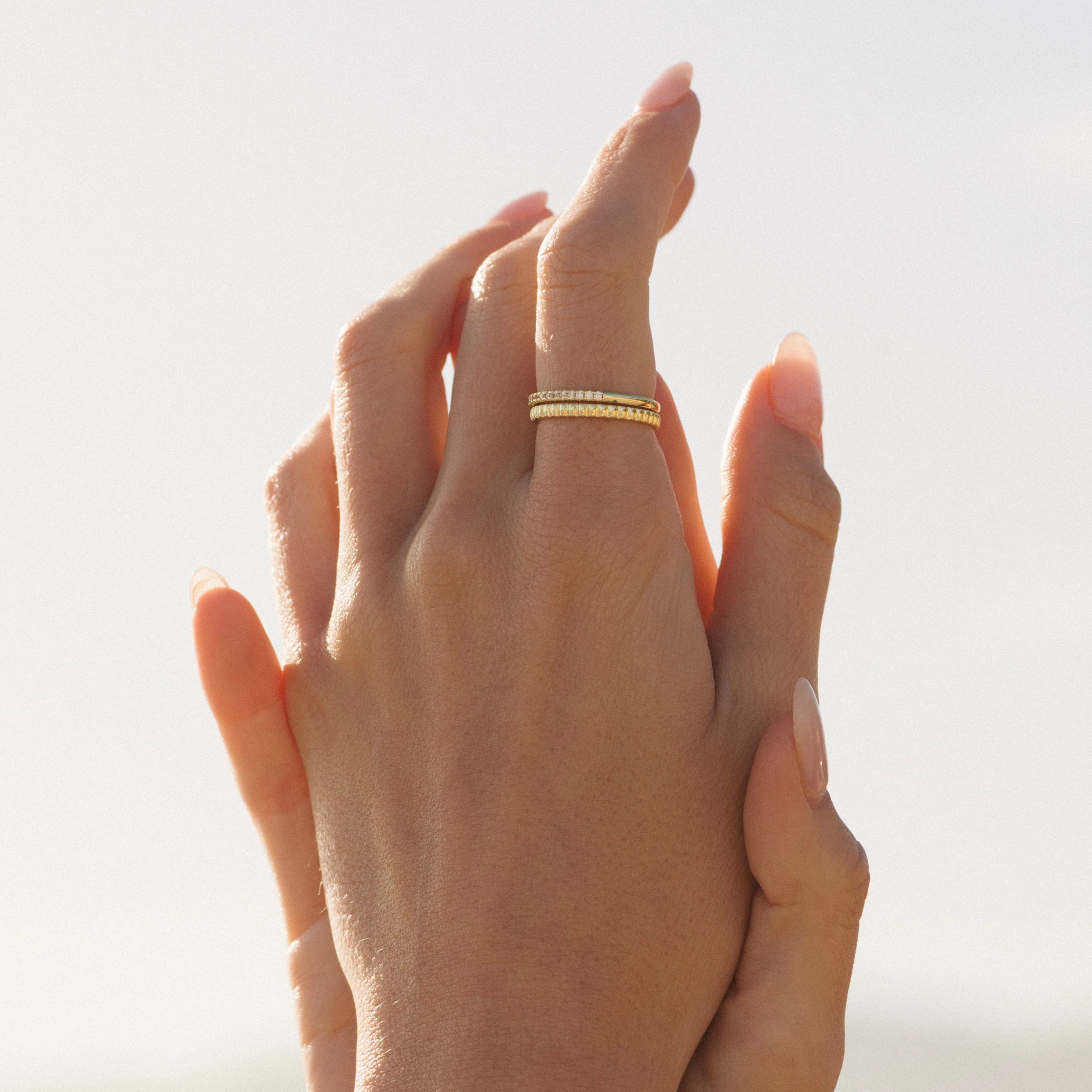 Gold Filled Ribbed Ring