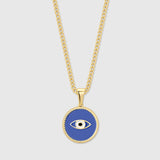 Evil Eye Enamel Gold Pendant